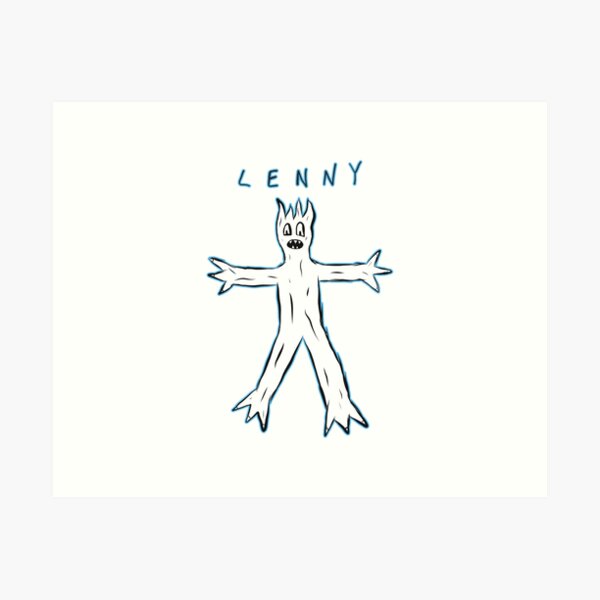 Lenny Lyrical Lemonade Yellow Outline Art Print By Yoozy Redbubble