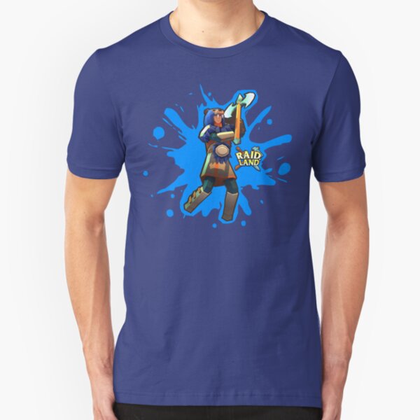 Raid.Land Berserker Blue Slim Fit T-Shirt
