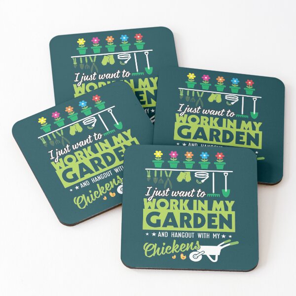 Item preview, I Just Want to Work in My Garden and Hangout With My Chickens designed and sold by EdifyEra.