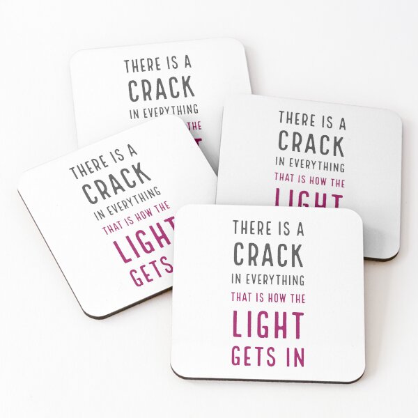 Item preview, There is a crack in everything, that is how the light gets in - inspirational quote designed and sold by Inspirationmotivation.