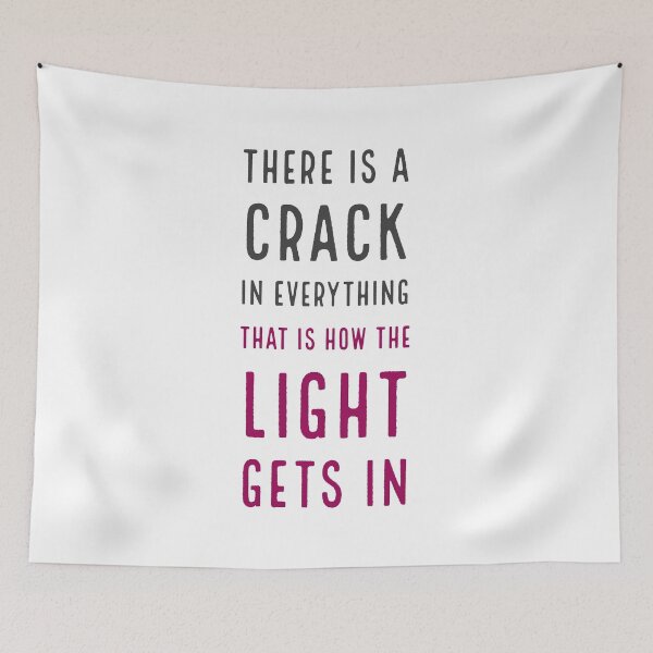 Item preview, There is a crack in everything, that is how the light gets in - inspirational quote designed and sold by Inspirationmotivation.