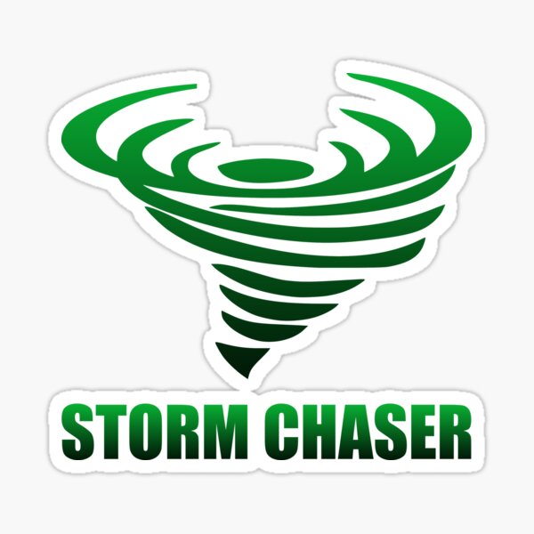Vista previa del artículo con la obra «Storm Chaser - Tornado Remolino - Coloración Verde y Negra», diseñado y vendido por elephantcult.