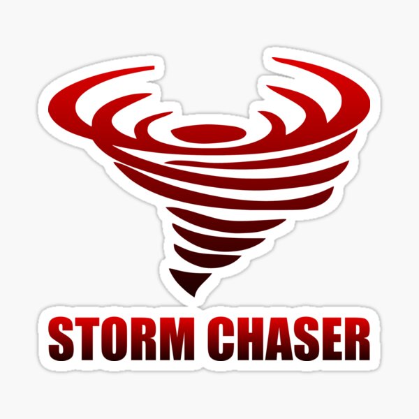 Vista previa del artículo con la obra «Storm Chaser - Tornado Remolino - Coloración Roja y Negra (NUEVO)», diseñado y vendido por elephantcult.