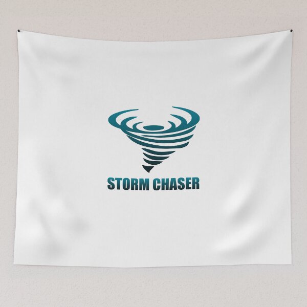 Item preview, Storm Chaser - Swirling Tornado - Teal & Black Coloring designed and sold by elephantcult.