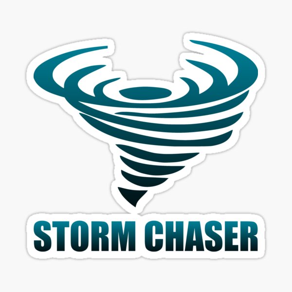 Vista previa del artículo con la obra «Storm Chaser - Tornado Remolino - Teal y Coloración Negra», diseñado y vendido por elephantcult.