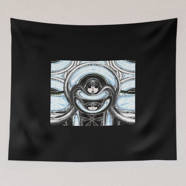 Item preview, Electric Blue Cloud Woman Digital Painting designed and sold by Arnaud  Levendangeur.
