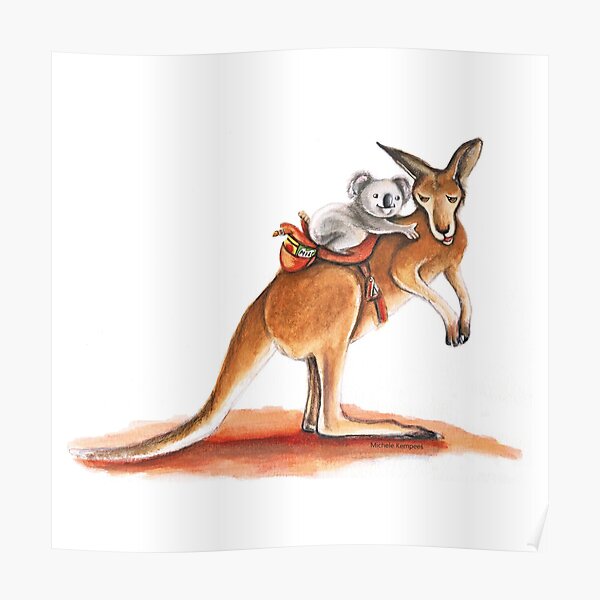 Kangaroo and Koala Poster