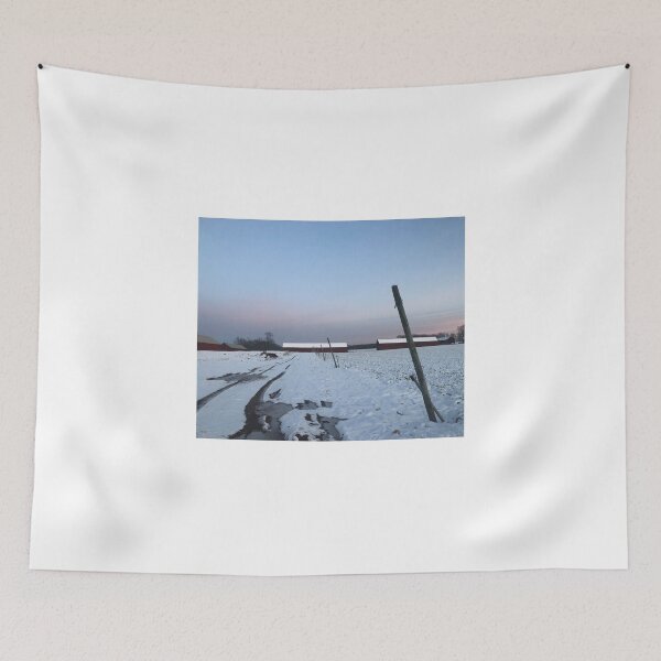 Item preview, Sunset barns in the snow designed and sold by Paintingladycat.