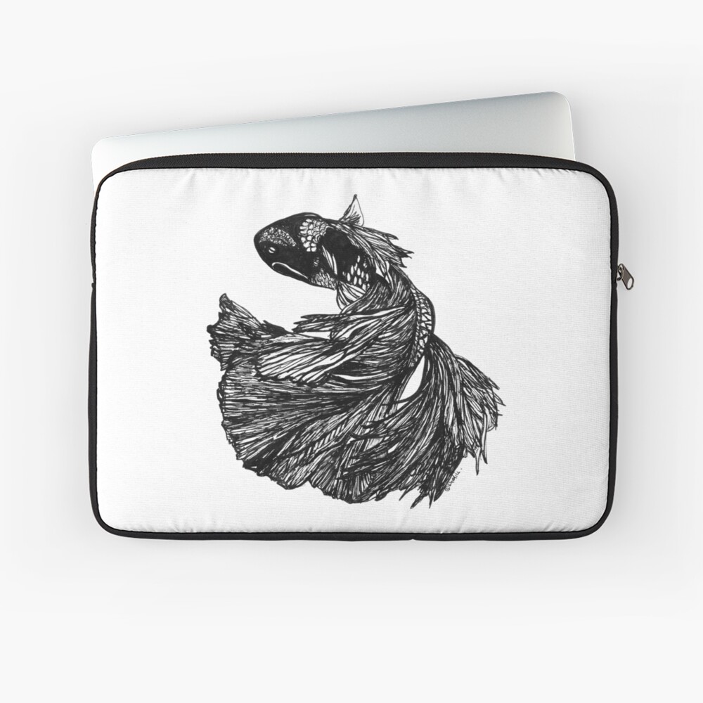 Ingrid the Fighting Fish Laptop Sleeve