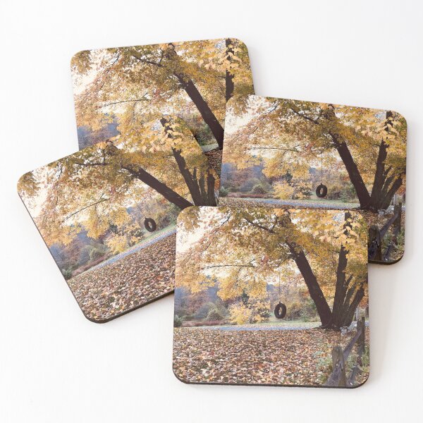 Item preview, Fall in new England with tire swing  designed and sold by Paintingladycat.