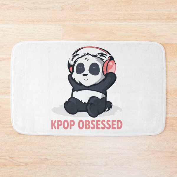 Item preview, KPOP Obsessed Korean Pop Music Fan Merch Panda Kawaii Cute Headphones BTS Got7 Twice Itzy MonstaX Seventeen designed and sold by M3G4MERCH.