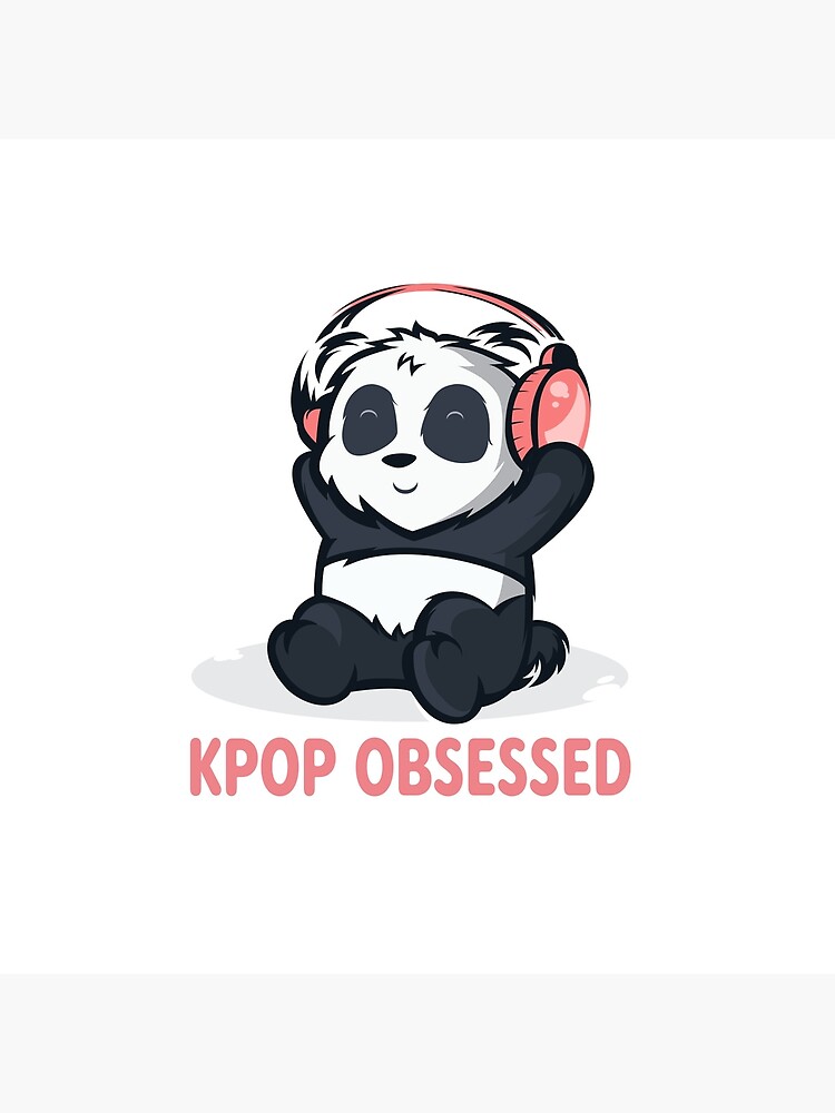 Kpop Obsessed Korean Pop Music Fan Merch Panda Kawaii Cute Headphones Bts Got7 Twice Itzy Monstax Seventeen Tote Bag For Sale By M3g4merch Redbubble