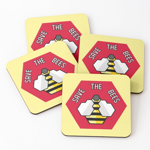 Item preview, Save The Bees - Geometric - Red designed and sold by MOREDANKMEMES.