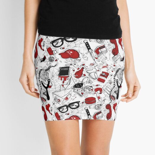 Loser's Club Repeating Pattern Mini Skirt