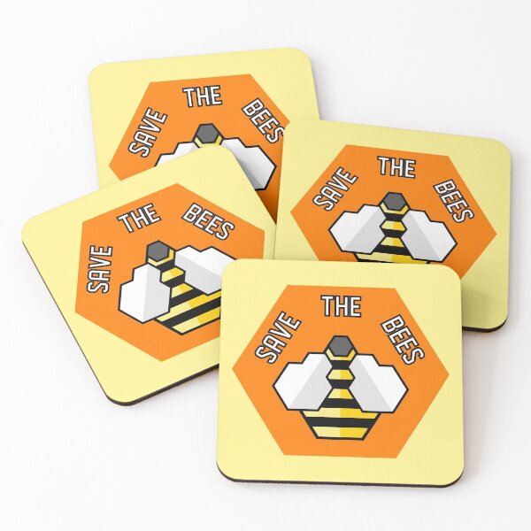 Item preview, Save The Bees - Geometric - Orange designed and sold by MOREDANKMEMES.