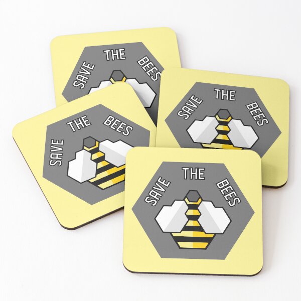 Item preview, Save The Bees - Geometric - Grey / Gray designed and sold by MOREDANKMEMES.