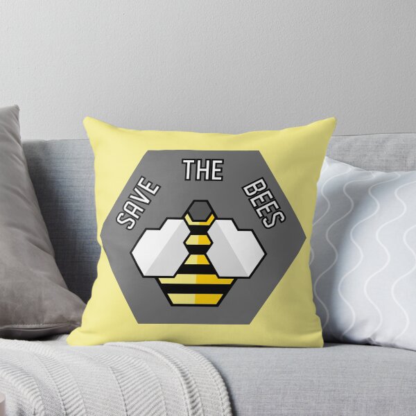 Artikelvorschau, Save The Bees - Geometric - Grey / Gray entworfen und verkauft von MOREDANKMEMES.