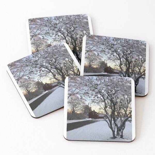 Item preview, Tree with snow in Ellington, CT designed and sold by Paintingladycat.