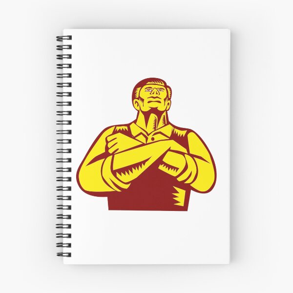 Item preview, Businessman Arms Crossed Woodcut designed and sold by patrimonio.