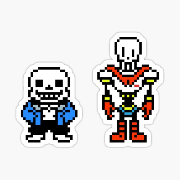 Undertale Sans, Papyrus, and Frisk fullbody stickers — PoetaxArt