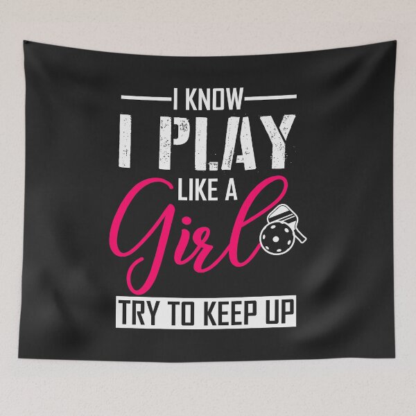 Item preview, I play like a girl try to keep up Pickleball funny gift designed and sold by hadleydesigns.