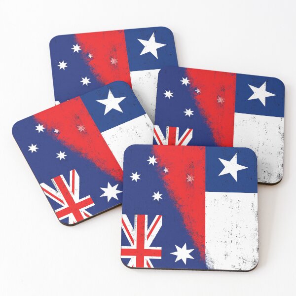 Item preview, Australia and Chile, Chilean and Australian Flags, Banderas de Chile y Australia designed and sold by #mossasdesign.