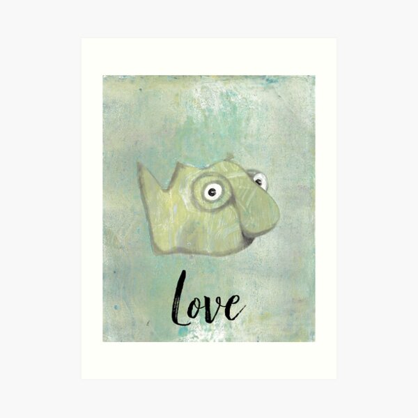 Love Inspirational Blob Monster Art Print