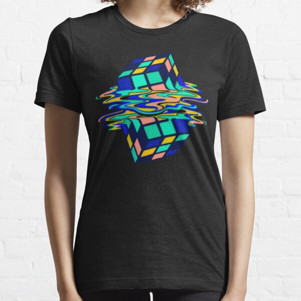 melted rubiks cube t shirt