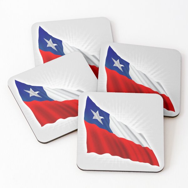 Item preview, Chile, Chilean Flag Light Steel T-Shirt Front   CHILE, CHILEAN FLAG designed and sold by #mossasdesign.