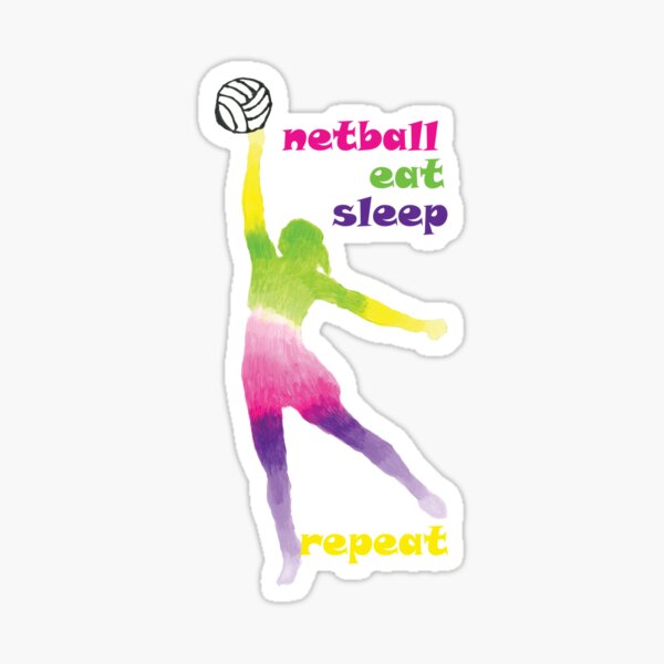 Netball Eat Sleep Repeat Sticker