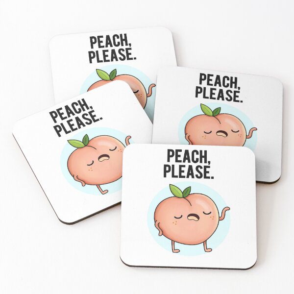 Item preview, Peach Please Funny Fruit Puns  designed and sold by punnybone.