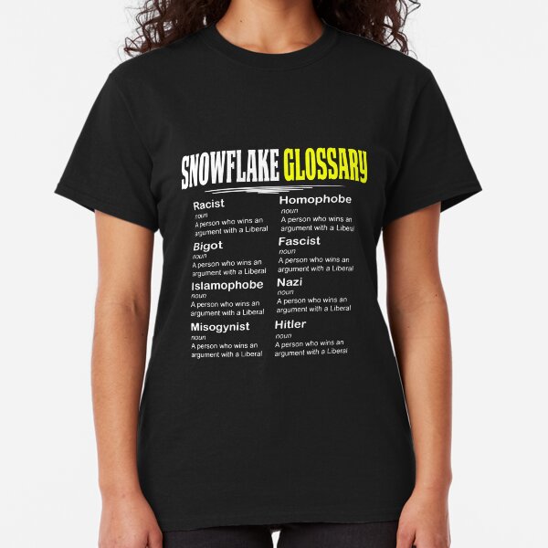 Funny Conservative Design Snowflake Glossary Classic T-Shirt