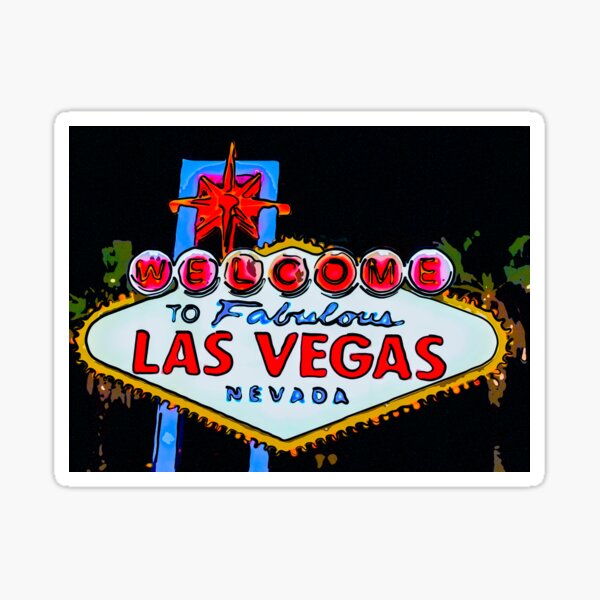 Las Vegas Welcome Sign Graphic Art Sticker