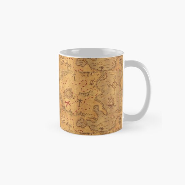 Mug La piraterie Treasure Map Motif sensibles à la Chaleur Changement de couleur en céramique Tasse