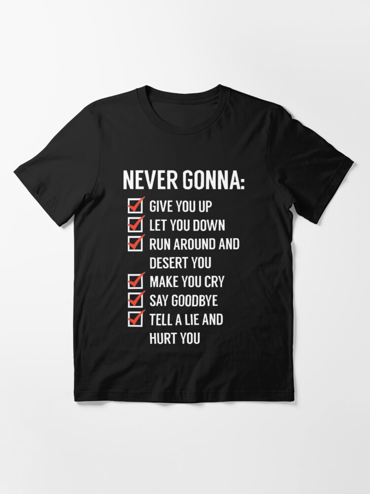 never give up tee