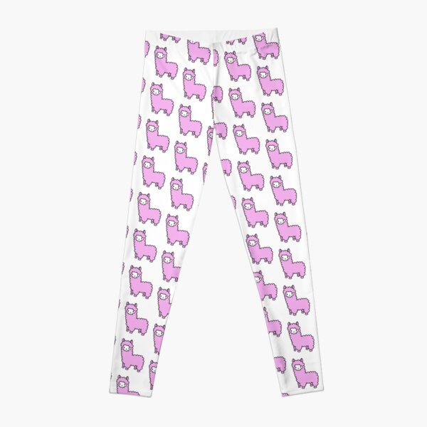 Pink llama, pink alpaca Leggings by DerSenat