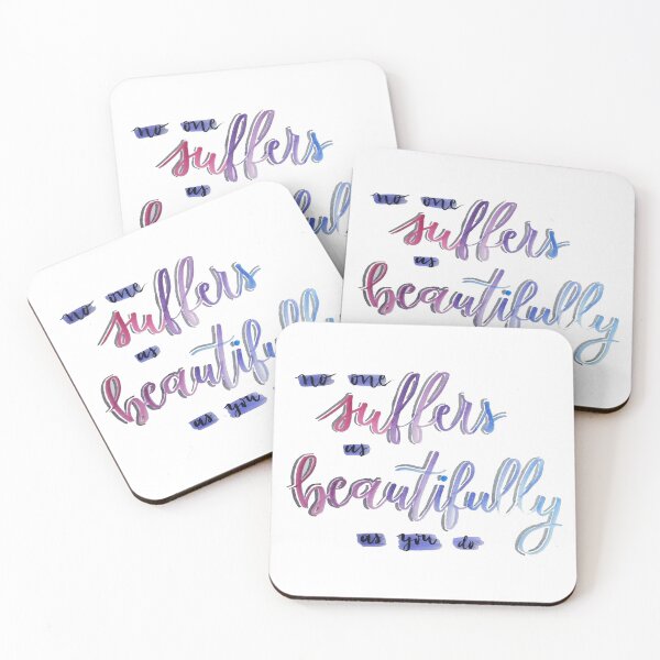 Item preview, No one suffers as beautifully as you, Shades of Magic quote designed and sold by Clistro.