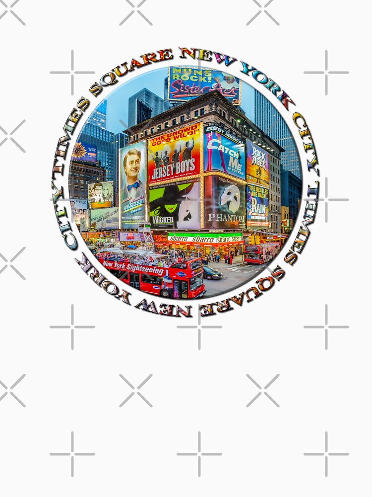 Times Square III (round badge on white) by RayW