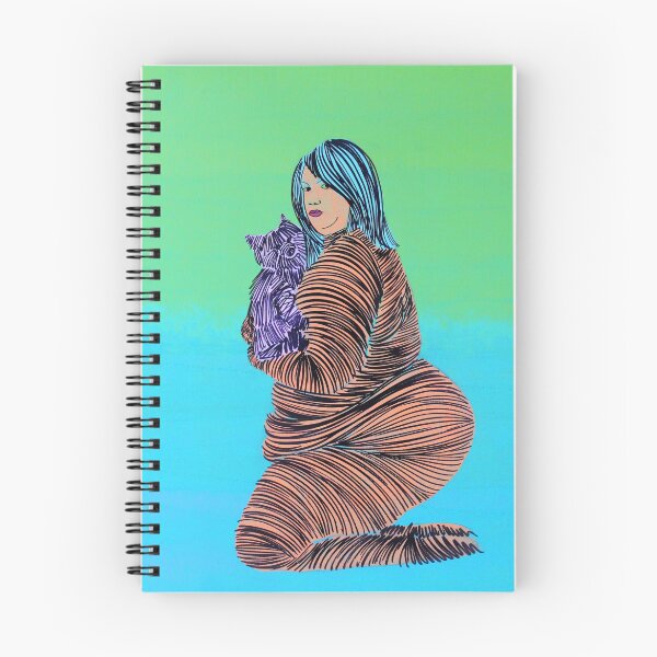 Item preview, Nude Woman Holding Purple Dog By ArtGuru 9130 - Acrylic On Paper designed and sold by Art Guru.