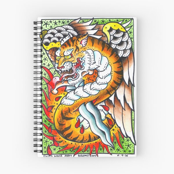 Aperçu de l'œuvre Serpent de tigre - Tattoo Art Print créée et vendue par ewanwhosearmy.