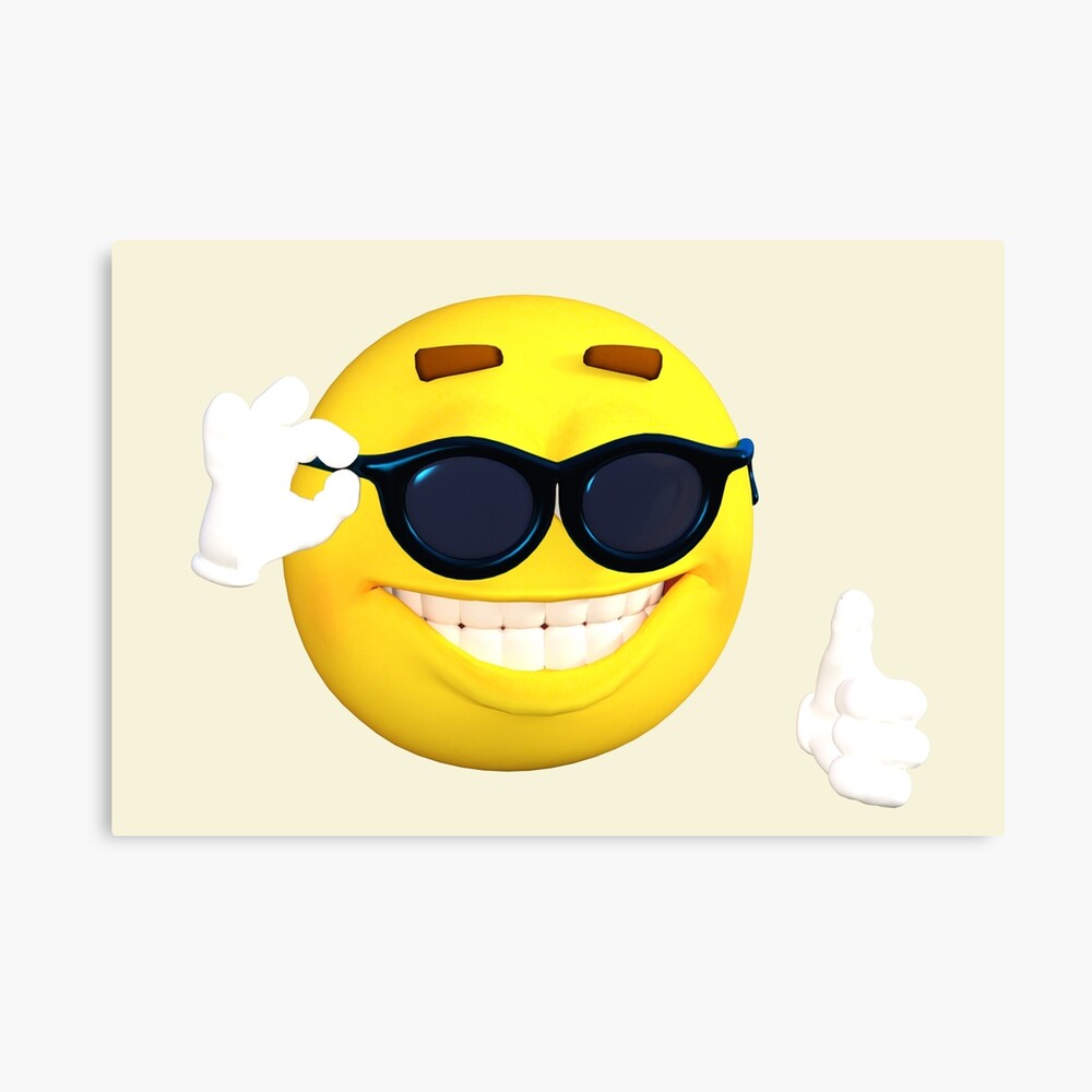 Sunglasses (Cool) Emoji Smiley Face Poster | ubicaciondepersonas.cdmx ...