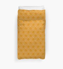 Dotted Scallop in Orange Duvet Cover