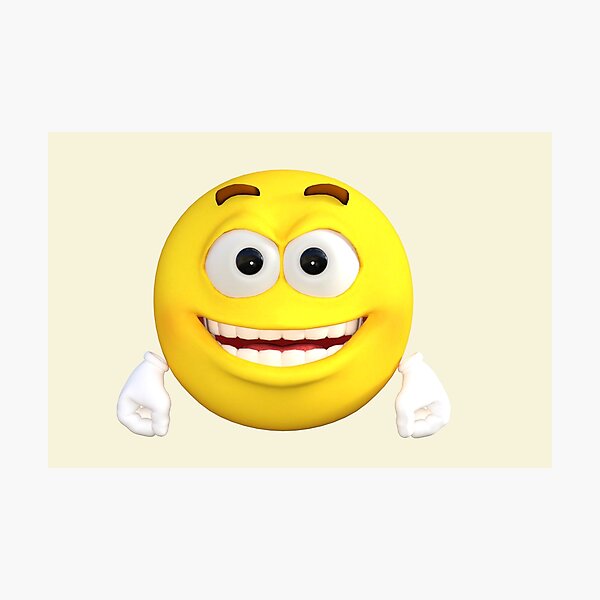 Was Habe Ich Getan Emoji Emoticon Smiley Yellow Face Fotodruck Von Balloonprints Redbubble