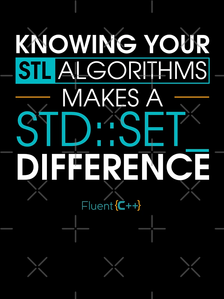 Thumbnail 7 of 7, Oversized T-Shirt, std::set_difference designed and sold by fluentcpp.