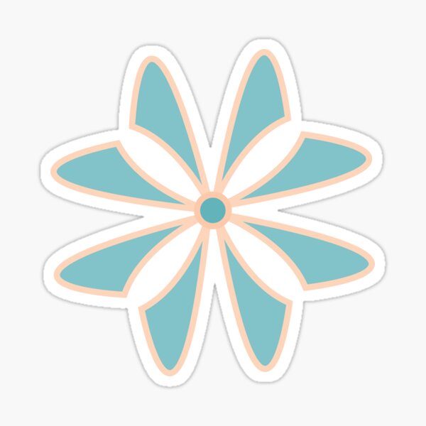Blue geometric flower Sticker