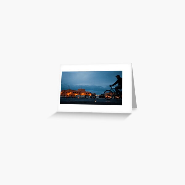 Dawn Cyclist Greeting Card