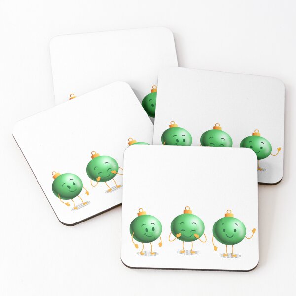 Item preview, Green Cheerful Christmas Ball Ornaments designed and sold by 513KellySt.