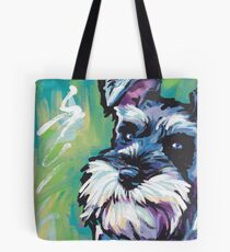 Schnauzer Bright colorful pop dog art Tote Bag