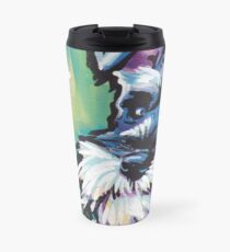 Schnauzer Bright colorful pop dog art Travel Mug