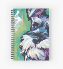 Schnauzer Bright colorful pop dog art Spiral Notebook